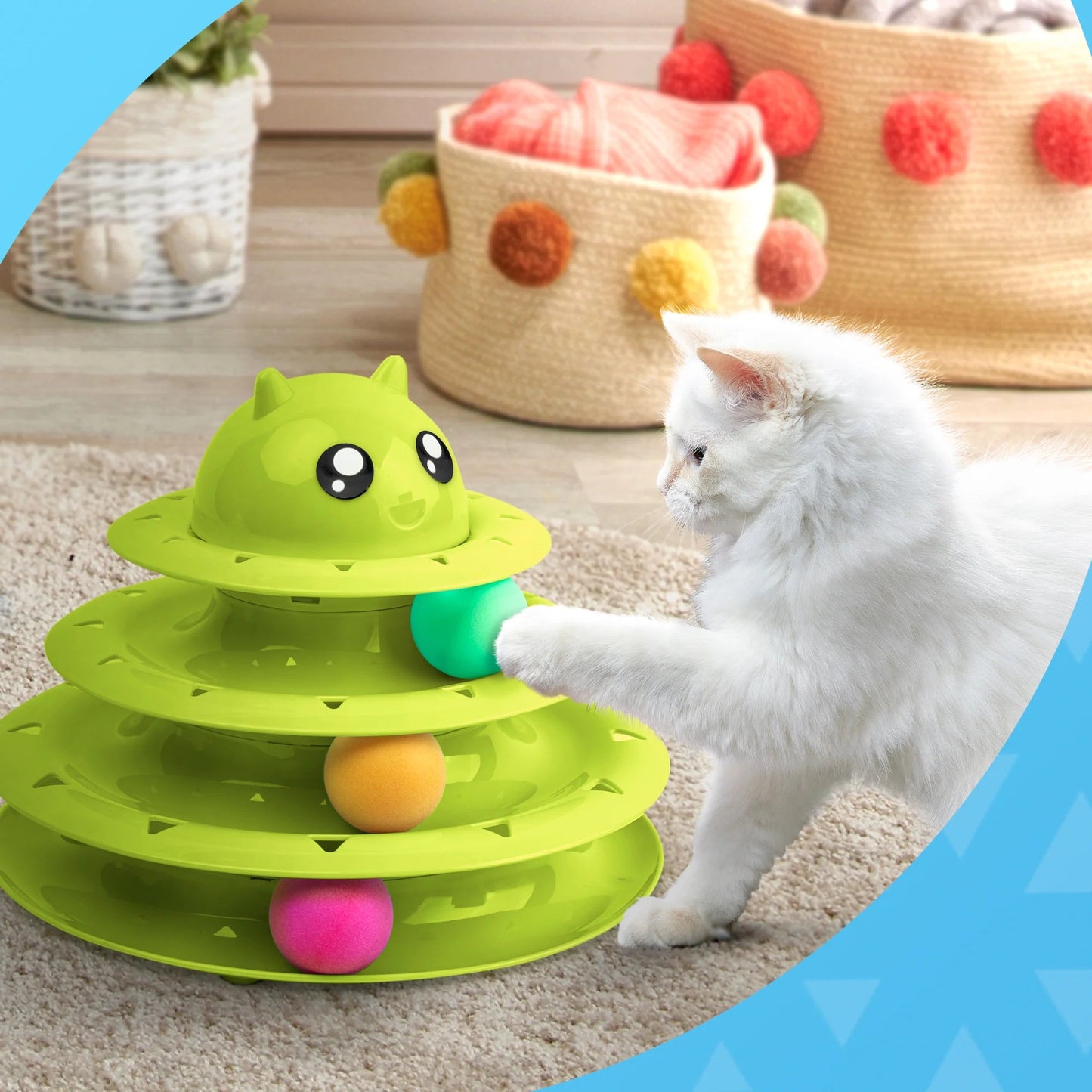 4 - Tier Cat Toy Carousel - PetEase