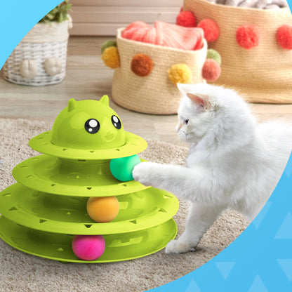 4 - Tier Cat Toy Carousel - PetEase