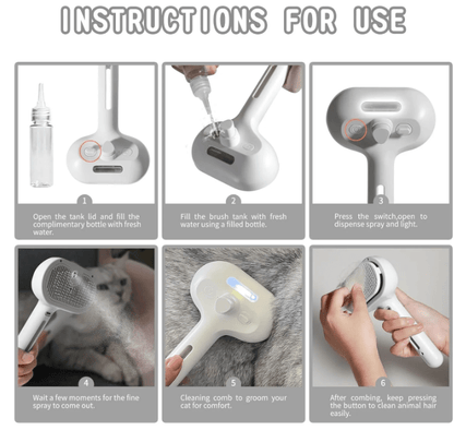 Pet Spray Grooming Brush - PetEase